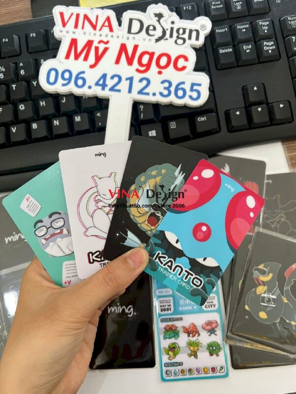 In card Pokemon trainer game PVC 2 mặt - VND196