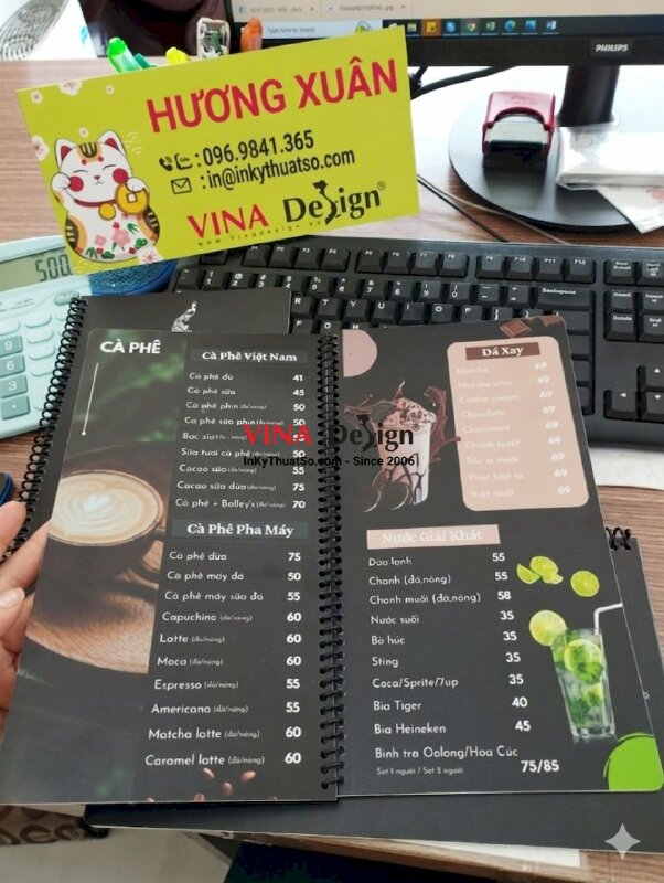 In menu gọi món đồ ăn thức uống Showroom Furniture Cafe - VND144