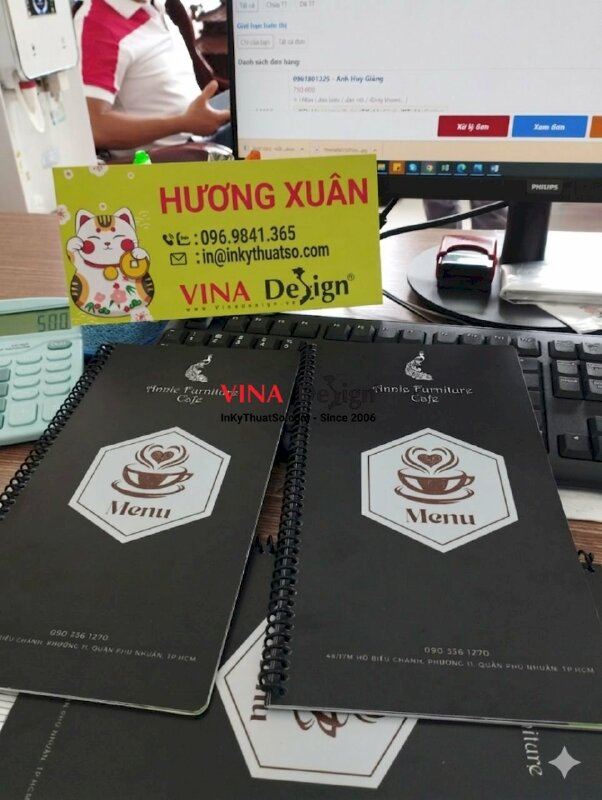 In menu gọi món đồ ăn thức uống Showroom Furniture Cafe - VND144
