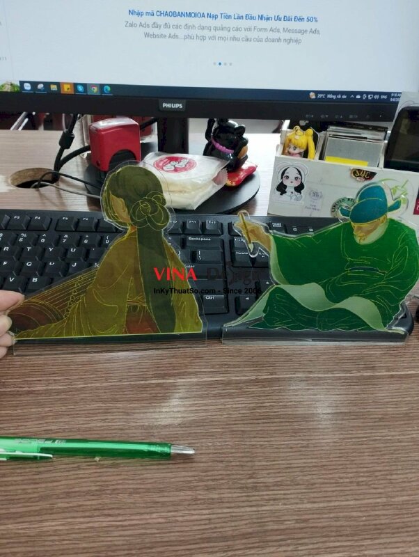 In standee mica trong 3li nhân vật cổ trang, in UV trên mica tại TPHCM - VND254