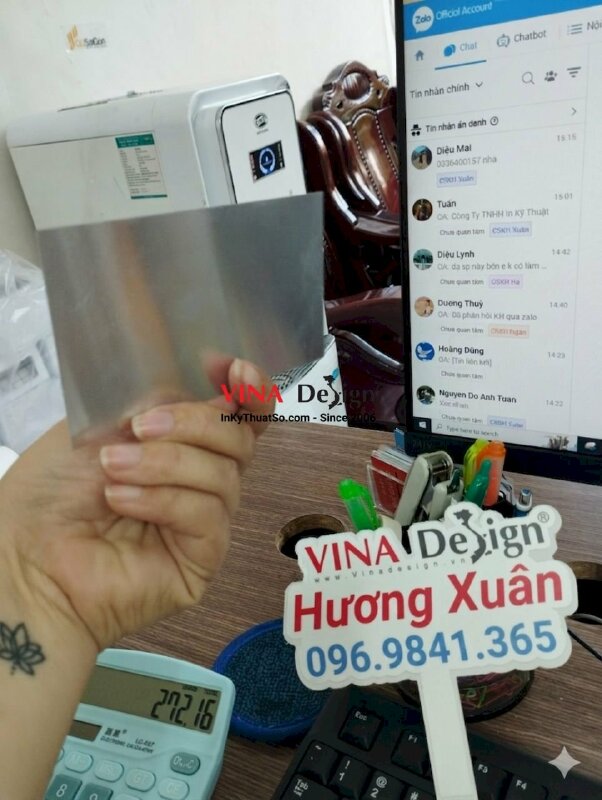 In tem nhãn kim loại, tem mác máy công nghiệp - VND235