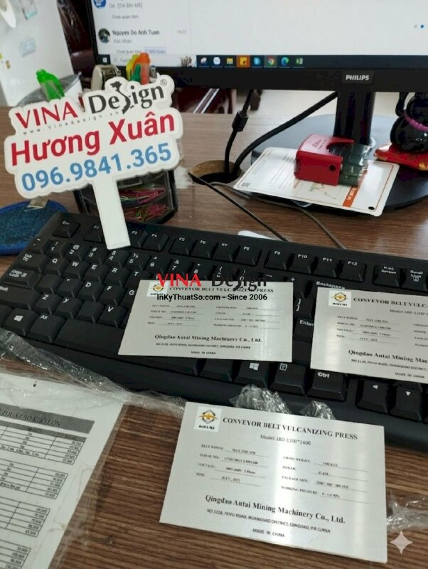 In tem nhãn kim loại, tem mác máy công nghiệp - VND235