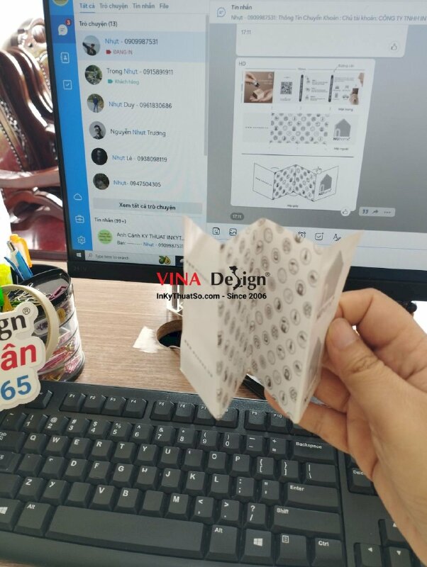 In tờ rơi gấp 4 làm tờ hướng dẫn sử dụng sản phẩm - VND209