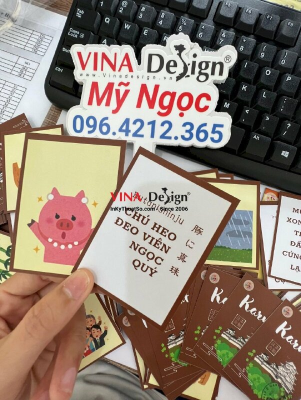 In trang trí hình cây bài giải trí theo yêu cầu - VND200