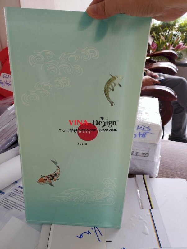 In tranh trên kính cường lực, in UV lên kính - VND212