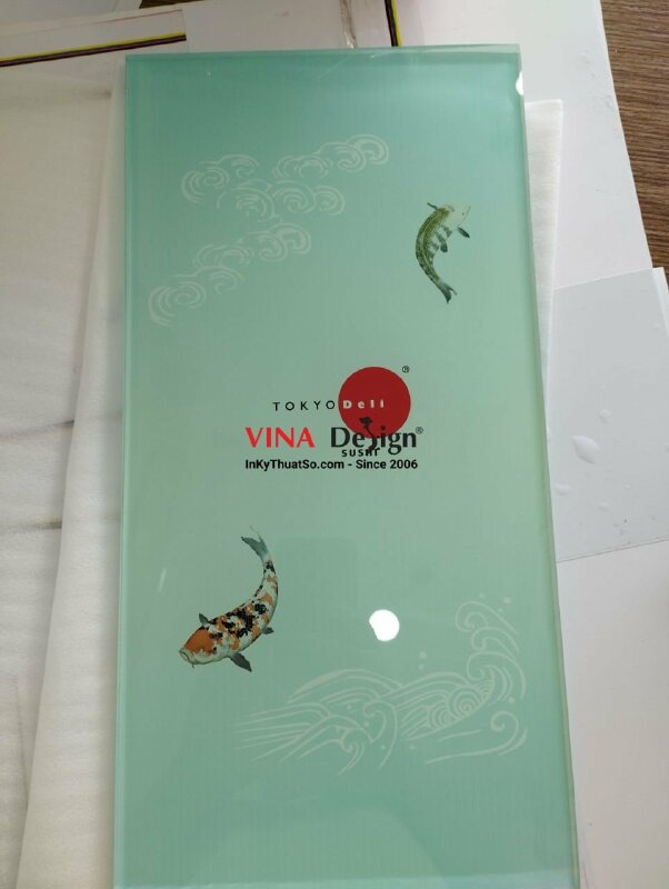 In tranh trên kính cường lực, in UV lên kính - VND212