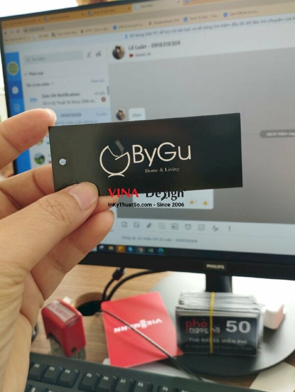 In tag treo chăn ga gối đệm - VND106