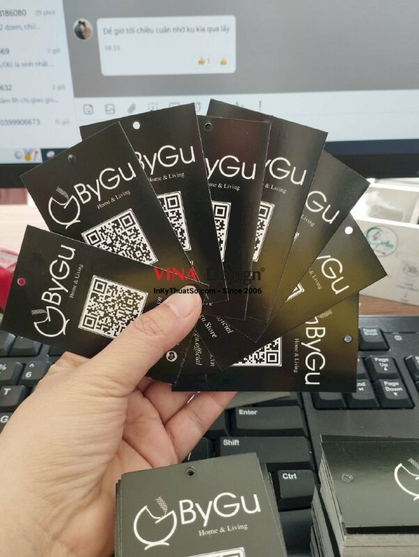 In tag treo chăn ga gối đệm - VND106