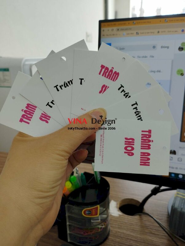 In tag giấy quần áo cho shop thời trang - VND135