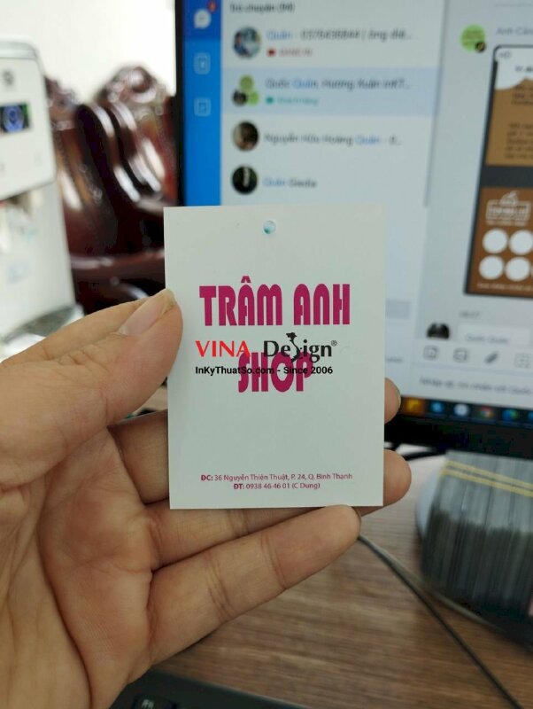 In tag giấy quần áo cho shop thời trang - VND135