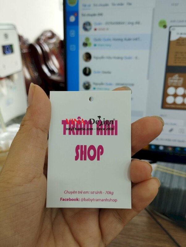 In tag giấy quần áo cho shop thời trang - VND135