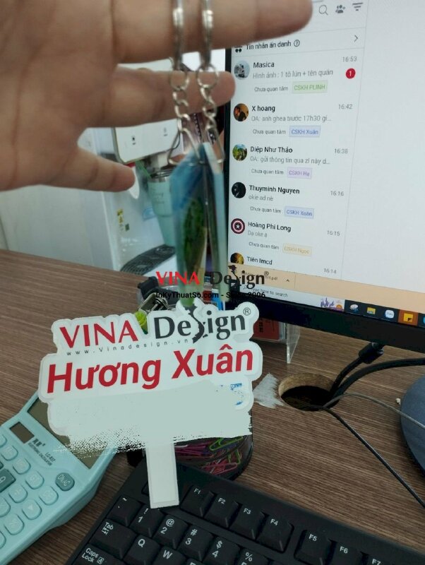 Móc khóa in logo công ty, sản phẩm công ty - VND170