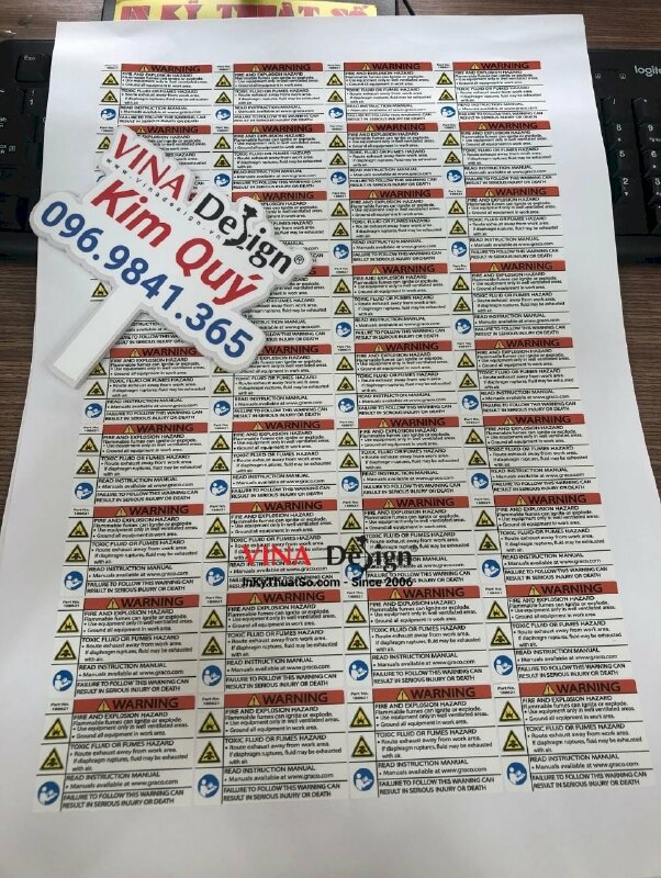 In tem PP warning cảnh báo - VND173