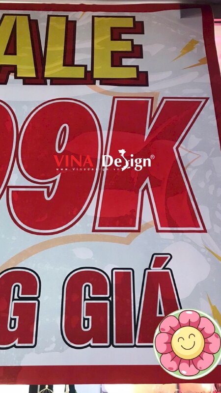 In bảng sale đồng giá 499k Decal sữa dán kính khổ lớn - VND705
