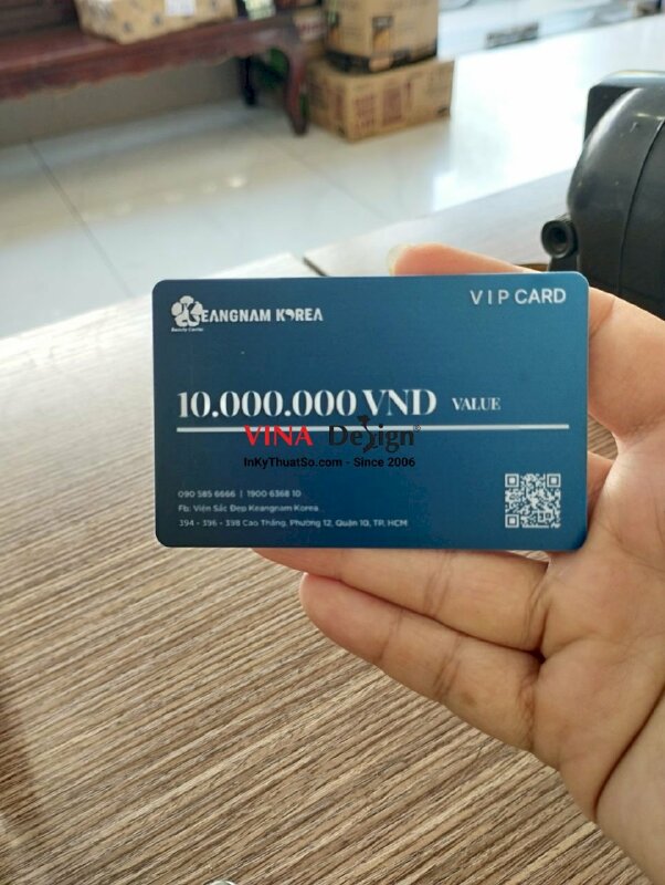 In thẻ VIP Card thẩm mỹ viện Hàn Quốc - VND47